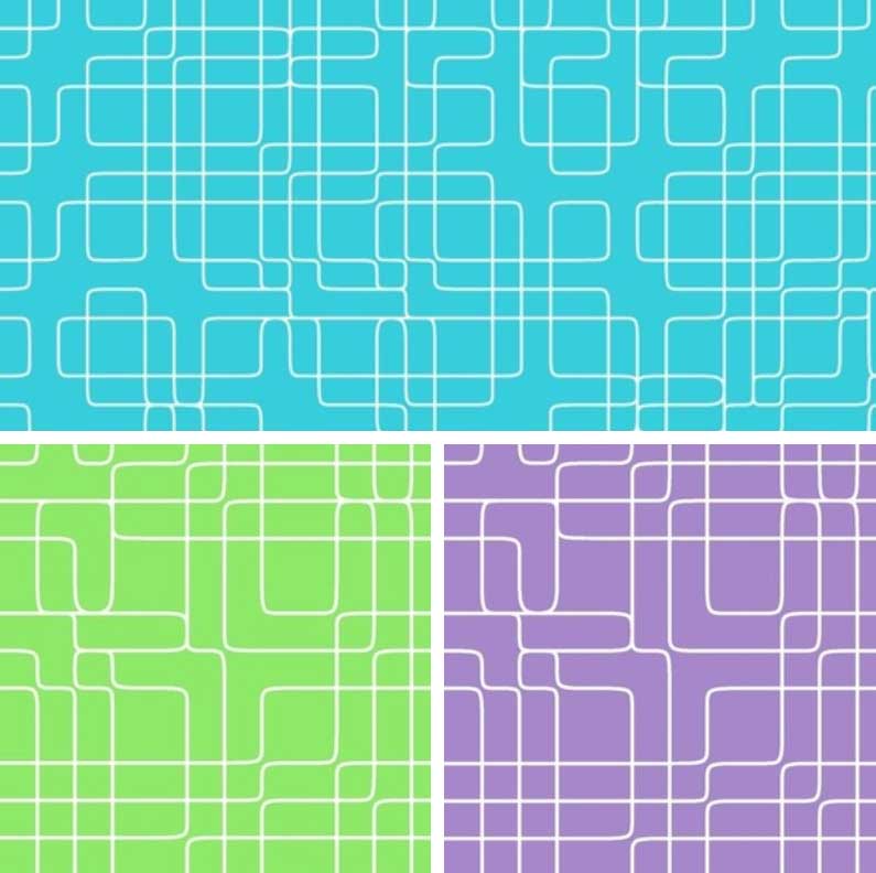 Meandering Lines Pattern Pastel