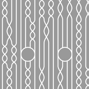 Modern Geometric Pattern White & Light Gray